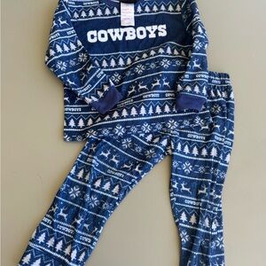 Kids Blue Dallas Cowboys Holiday Pajama Set